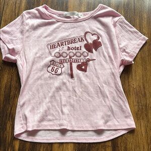 Altar'd State Pink Graphic Short Sleeve Tee